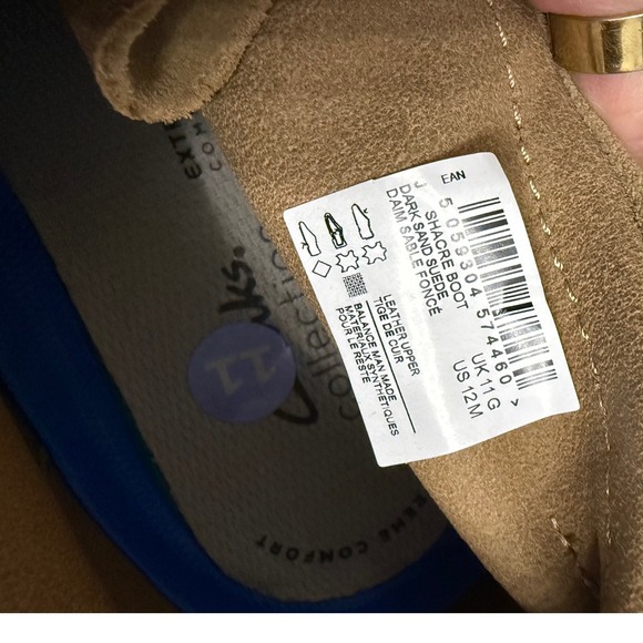 Clarks Collection Shacre Boot Men 12 Dark Sand Suede Chukka Wallabee leather EUC main image 10